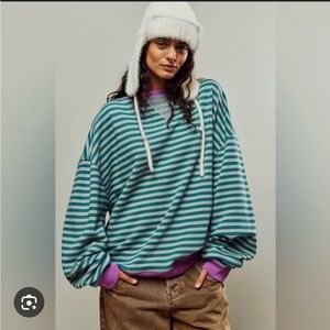 NWT Free People striped crewneck